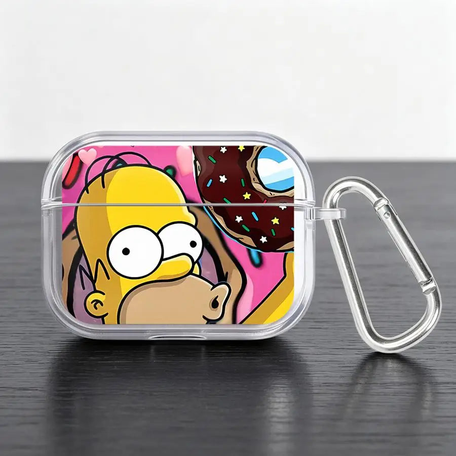 Clear Earphone Cases Cover Case For Airpods 5 1 4 Pro3 Pro2 2 Pro 3 Cartoon S-Simpsons