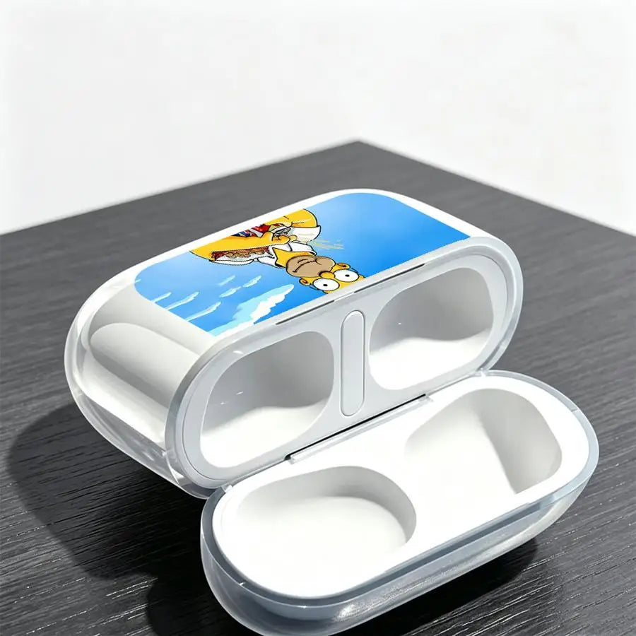 Clear Earphone Cases Cover Case For Airpods 5 1 4 Pro3 Pro2 2 Pro 3 Cartoon S-Simpsons