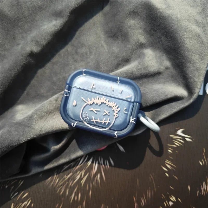 Creative Graffiti Earphone Case For AirPods Pro 3 Pro3 2025 Cover TPU Headphone Coque For AirPods 4 3 2 1 Pro 2 Cases With Hook