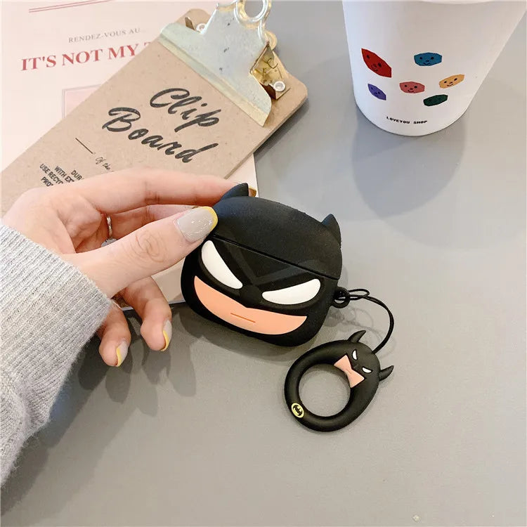 Batman For Airpods Pro 2 Case,3D Cartoon Silicone Shockproof Earphone Cover For Airpods 4 3 2 1 Case Cover Funda Kids Boys