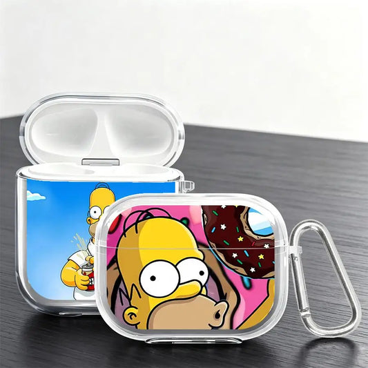Clear Earphone Cases Cover Case For Airpods 5 1 4 Pro3 Pro2 2 Pro 3 Cartoon S-Simpsons
