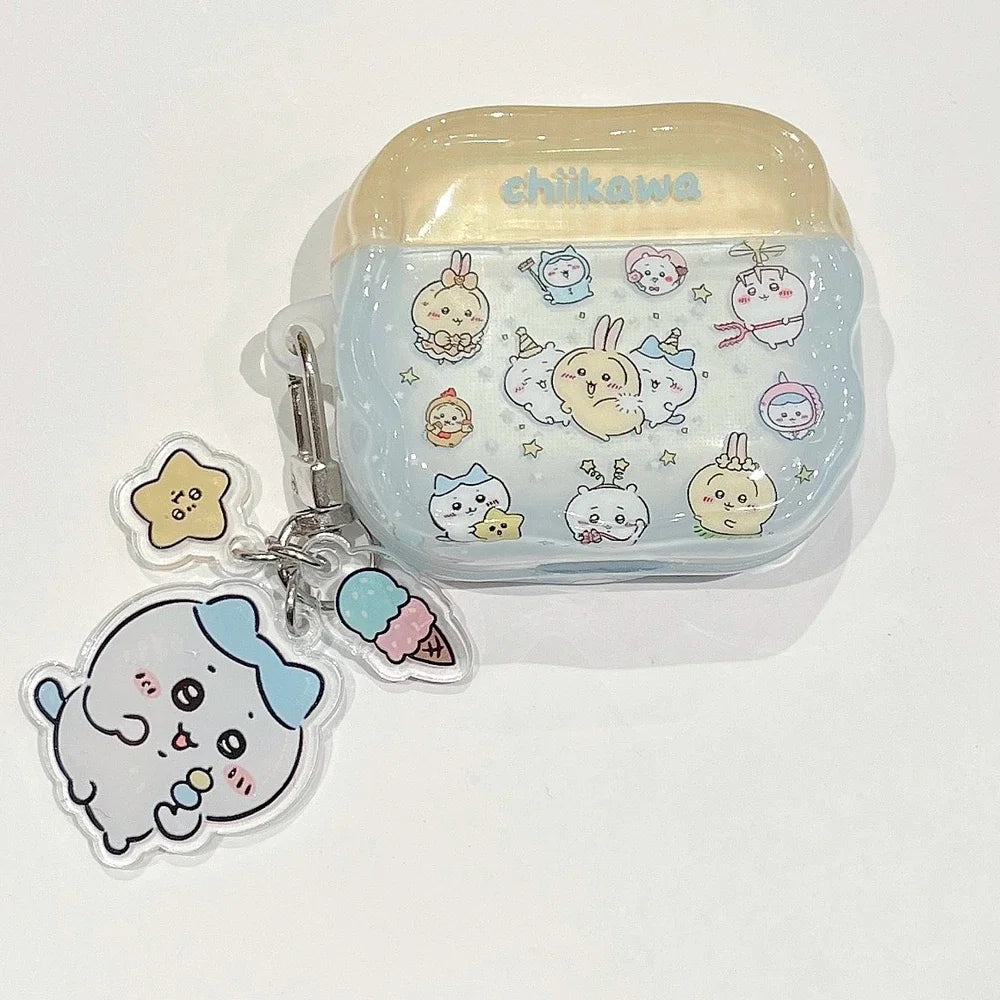 Cute Cartoon Anime Chiikawa Earphone Case For Airpods 4 2 3 1 Pro 3 2 Wireless Bluetooth Headset Protective Cover With Pendant