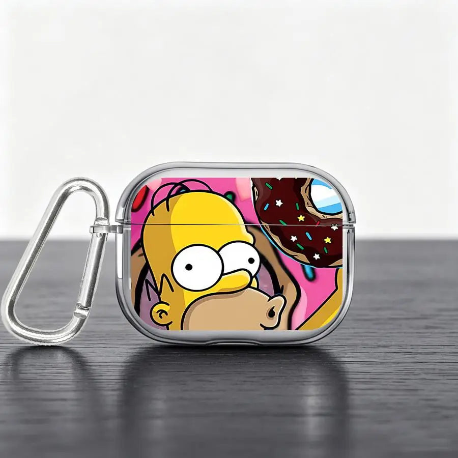 Clear Earphone Cases Cover Case For Airpods 5 1 4 Pro3 Pro2 2 Pro 3 Cartoon S-Simpsons
