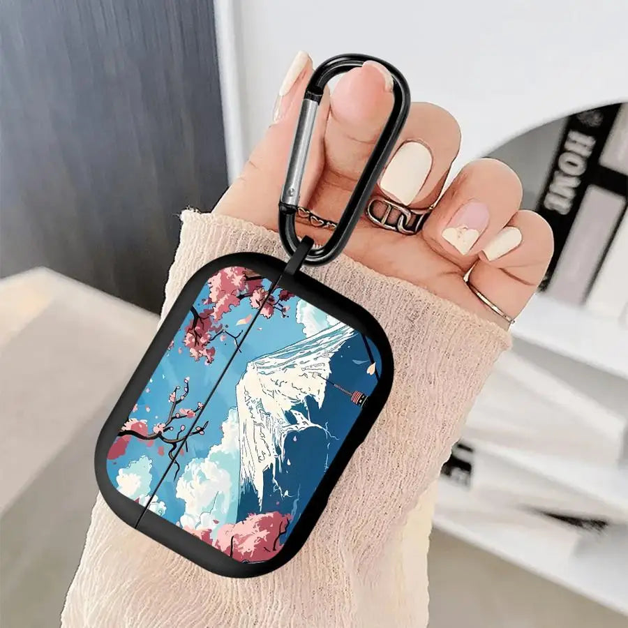 Case For Airpods 1 2 Pro2 Pro3 3 Pro 4 Earphone Cases Cover Japanese Scenery