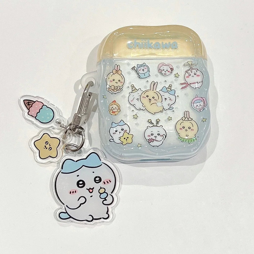 Cute Cartoon Anime Chiikawa Earphone Case For Airpods 4 2 3 1 Pro 3 2 Wireless Bluetooth Headset Protective Cover With Pendant