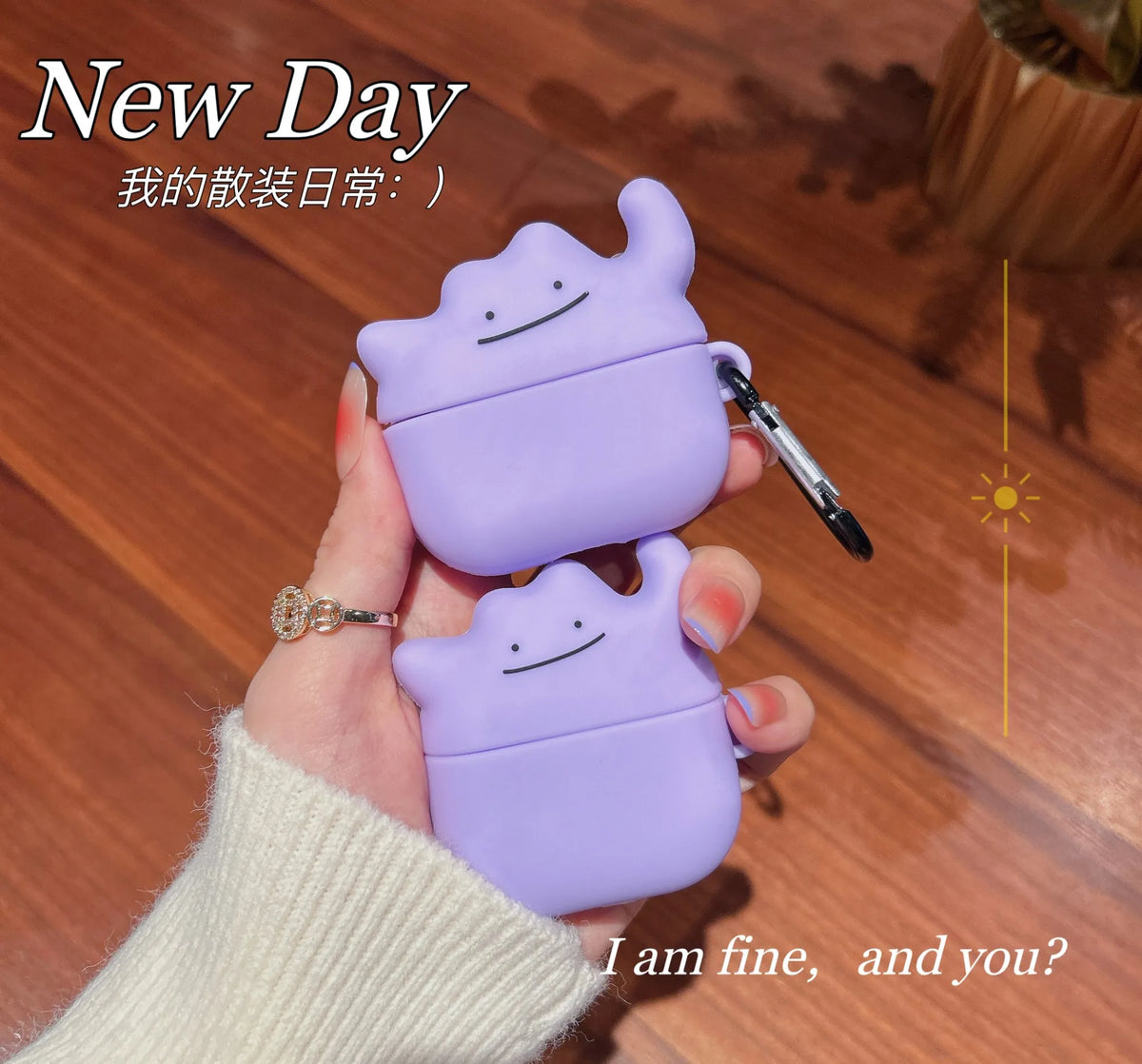 For Airpods 1 2 3 4 5 Pro Pro 2 Pro 3 Silicone Earphone Case Cute Ditto Accessories Cover