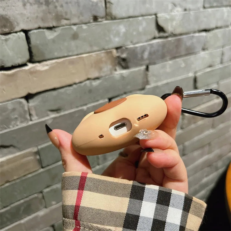 For Airpods 5 2026 Pro 3 2 4 Pro3 Pro2 Earphone Case Cute 3D Cartoon Capybara Soft Silicone Duck Headphone Cover with Carabiner