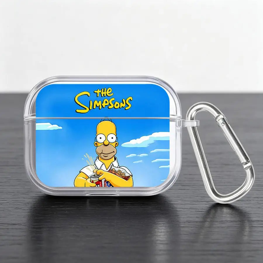 Clear Earphone Cases Cover Case For Airpods 5 1 4 Pro3 Pro2 2 Pro 3 Cartoon S-Simpsons